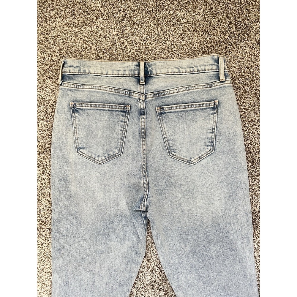 Old Navy Women's Straight Leg Jeans Size 10 Light Wash High Rise Ankle - Picture 6 of 8